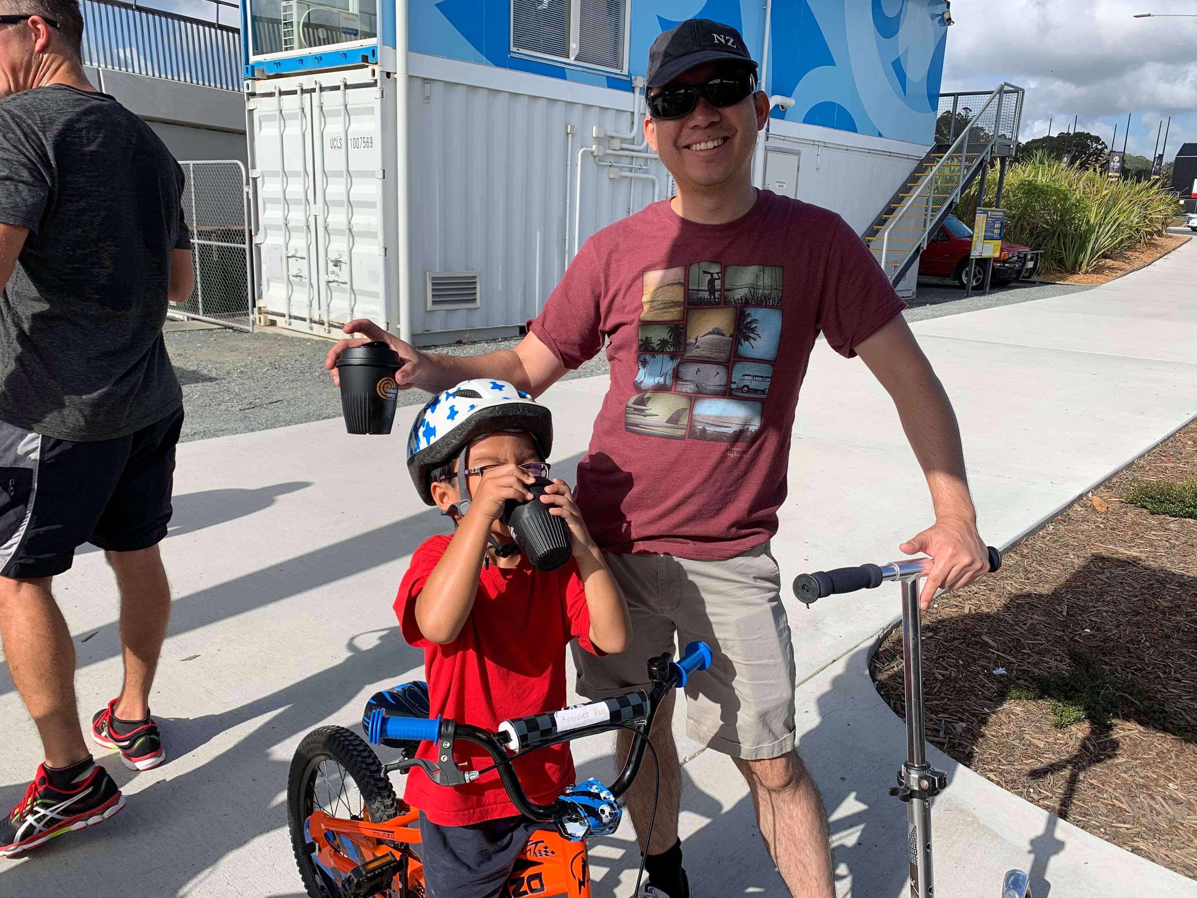 Father and Son attend Classic Builders 90 More Miles Challenge